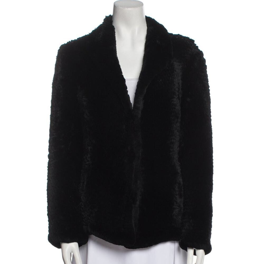 Rizal Plush Black Fur Jacket Size S